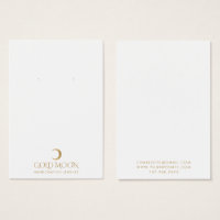 Typographie Gold Moon à oreille bijoux carte d'aff