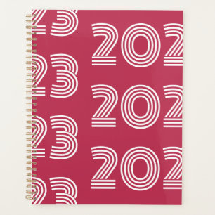 Typographie graphique moderne rose chaud 2023