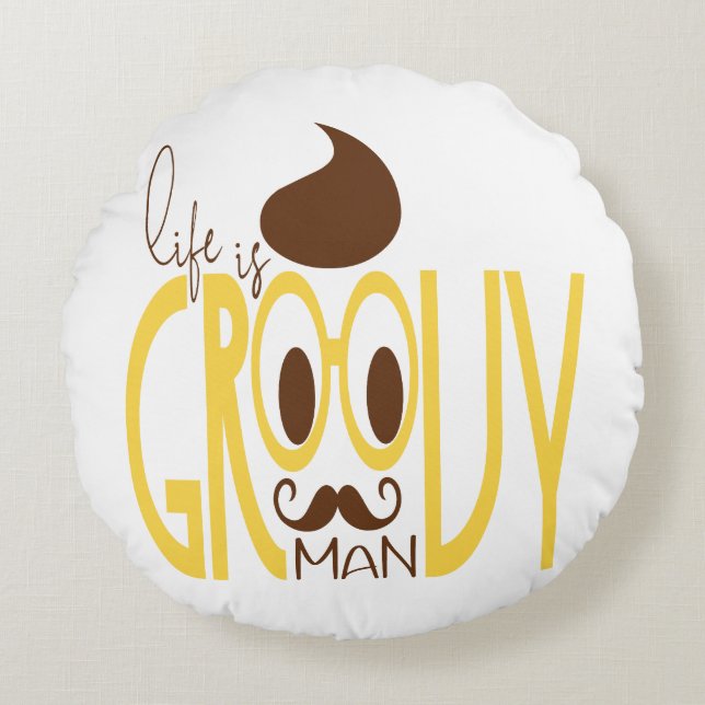 Typographie Imprimer Lunettes de vue Coussins rond (Devant)