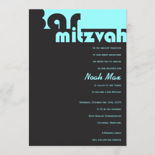 TYPOGRAPHIE Invitation personnalisée Bar Mitzvah