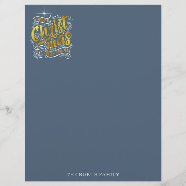 Typographie magique de Noël Gold ID441 (Devant)