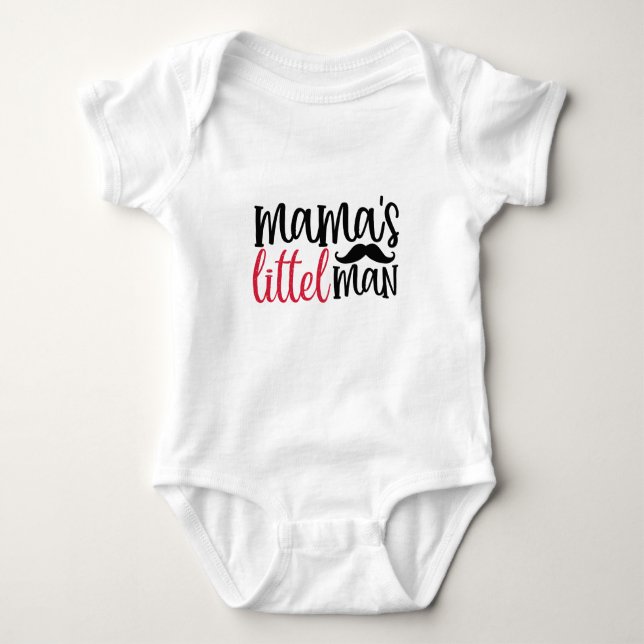 Typographie Mama's Little Man Body pour bébé (Devant)