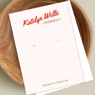 Typographie manuscrite rose Écran d'oreille Carte