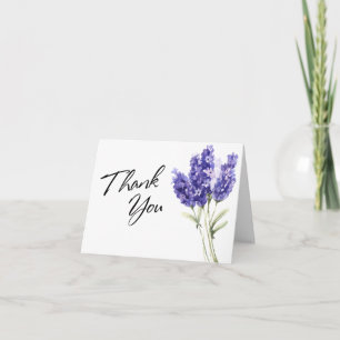 Typographie Merci Aquarelle Lavande Fleurs
