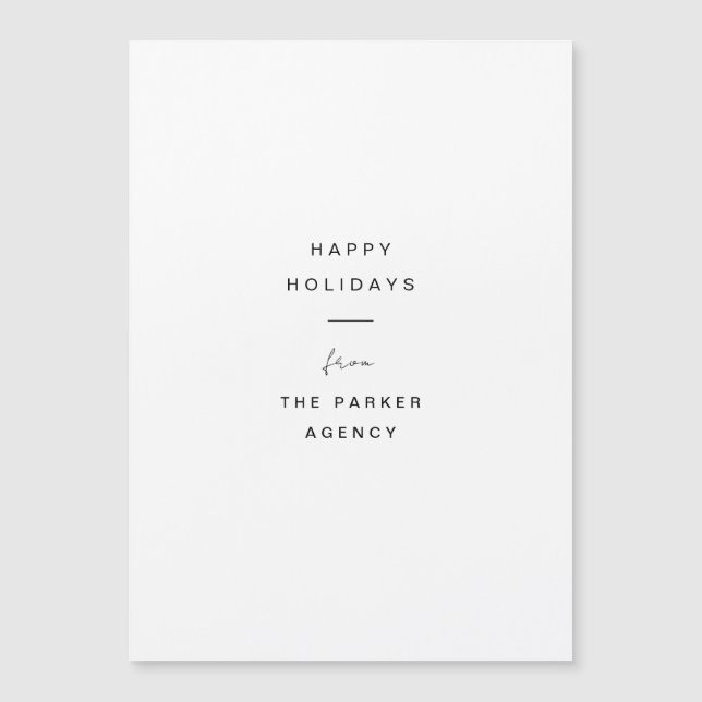 Typographie minimale | Carte de vacances White (Devant)