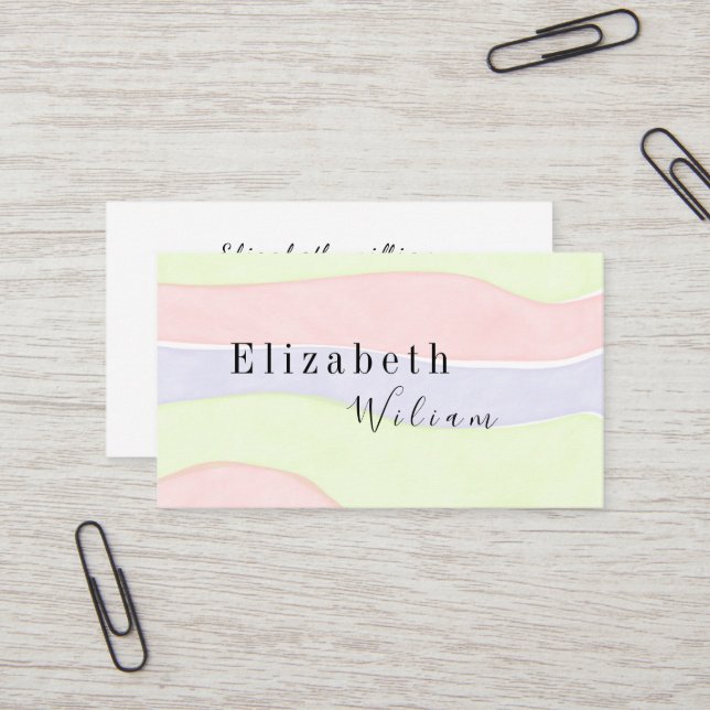 Typographie minimale Carte de visite esthétique po (Devant/Arrière en situation)