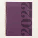Typographie minimale moderne Purple 2022 Année<br><div class="desc">Typographie minimale moderne Purple 2022 Annuel Planner avec votre nom de choix dessus.</div>