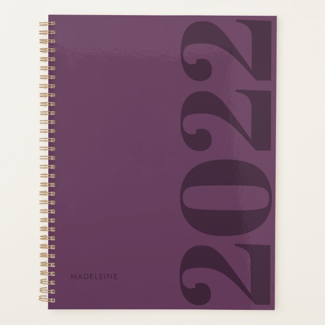 Typographie minimale moderne Purple 2022 Année (Devant)