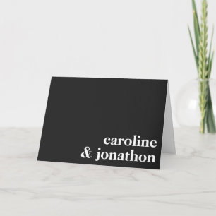Typographie minimaliste moderne Deux noms   Black