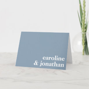 Typographie minimaliste moderne Deux noms Bleu
