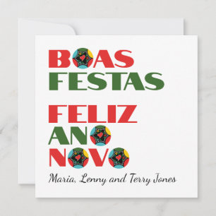 Typographie minimaliste Salutations de Noël portug