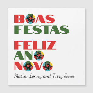 Typographie minimaliste Salutations de Noël portug
