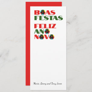 Typographie minimaliste Salutations de Noël portug