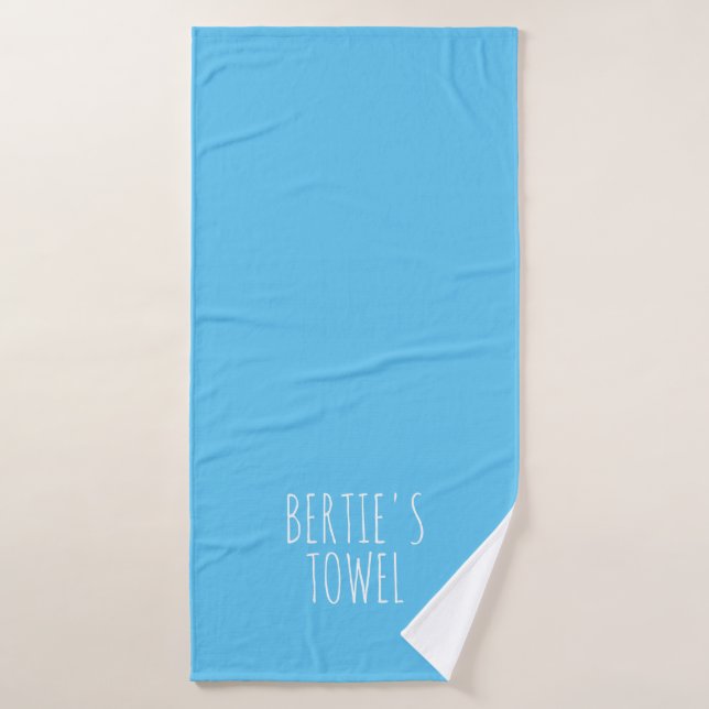 Typographie minimaliste Serviette personnalisée po (Serviette de bain)