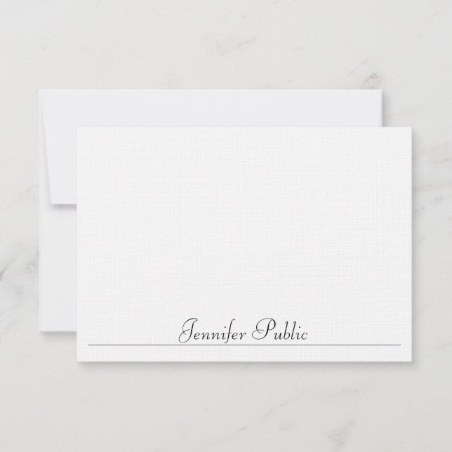 Typographie Modèle simple moderne Linen Custom (Devant)