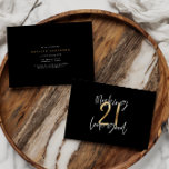 Typographie moderne 21e anniversaire noir et or<br><div class="desc">Typographie moderne 21ème anniversaire de la typographie noir et or effet d'anniversaire invitation d'anniversaire. Texte de script moderne design élégant et élégant. Partie d'une collection.</div>