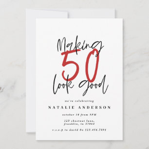 Typographie moderne audacieuse fête du 50e anniver