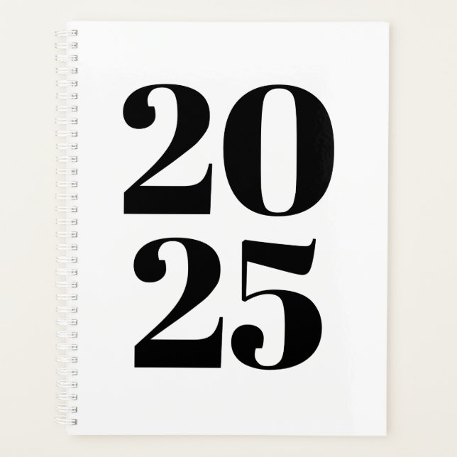 Typographie moderne blanc noir personnalisé année  (Devant)
