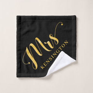 Typographie moderne Chic Gold Foil Mme Newlysée