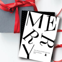 Typographie moderne de Noël Carte personnalisée