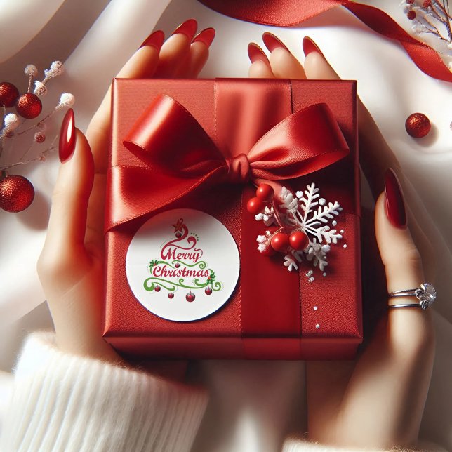 Typographie moderne de Noël Joyeux dans Sticker en (Créateur téléchargé)