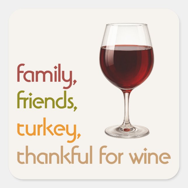 Typographie moderne de Thanksgiving | Autocollant  (Devant)