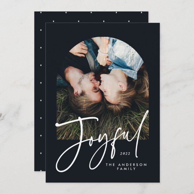 Typographie moderne élégante et tendance noir 1 ph (Devant / Derrière)