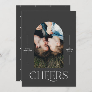 Typographie moderne élégante noir 1 photo Noël