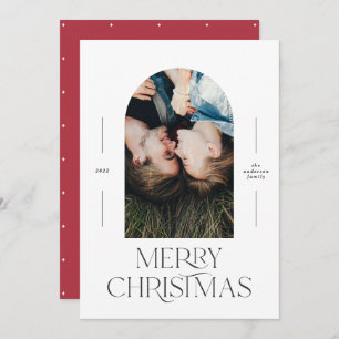 Typographie moderne élégante rouge 1 photo Noël