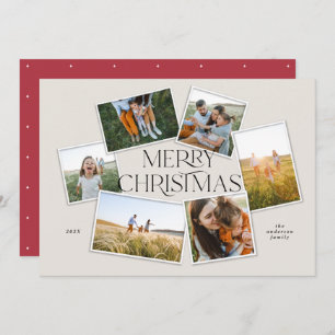 Typographie moderne élégante rouge joyeux Noël