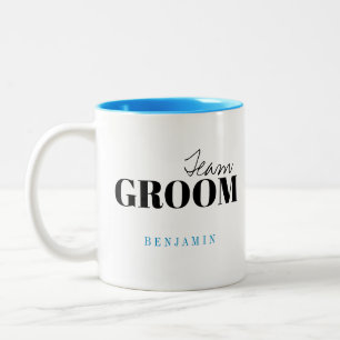 Typographie moderne Équipe personnalisée Groom Mug