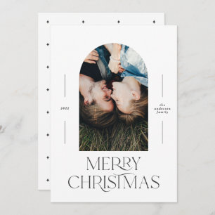 Typographie moderne et élégante noir + blanc noël