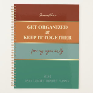 Typographie moderne Gold Elegant Journal Planner