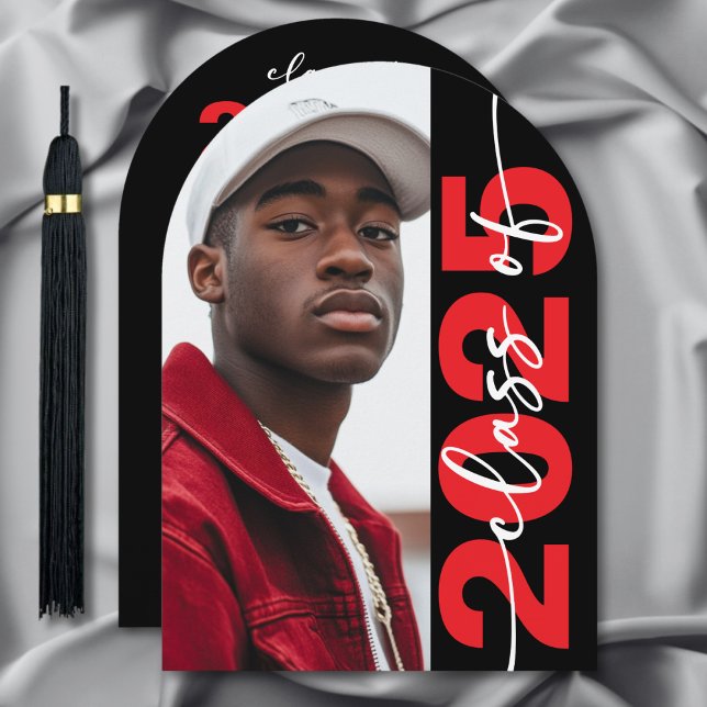 Typographie moderne Gras Arch Grad Faire-part (Créateur téléchargé)