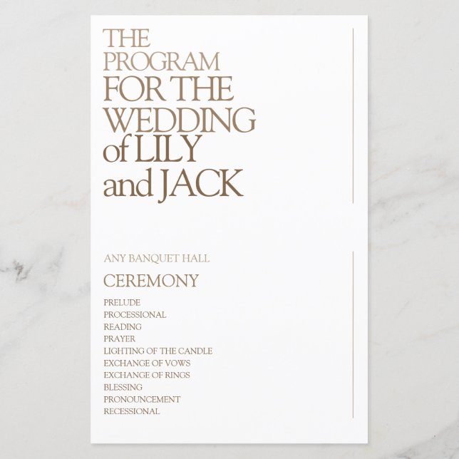 Typographie moderne Gras Enregistrer le programme  (Dos)