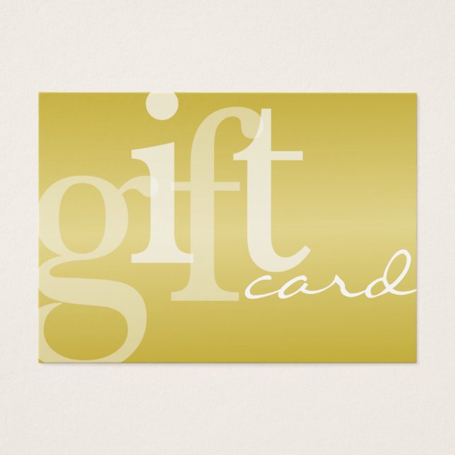 Typographie moderne Gras Gold Foil Carte cadeau (Devant)