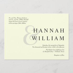 Typographie moderne Invitations au mariage ivoirie