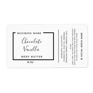 Typographie moderne minimaliste étiquette produit 