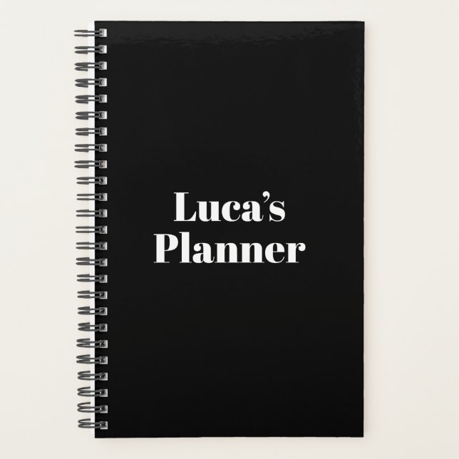 Typographie moderne noir et blanc nom personnalisé (Devant)