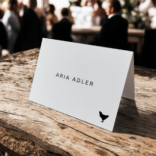 Typographie moderne Nom Poulet Mariage Cartes de P