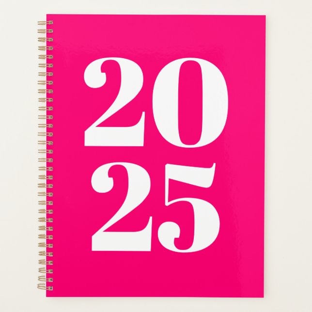 Typographie moderne rose chaud personnalisé année  (Devant)