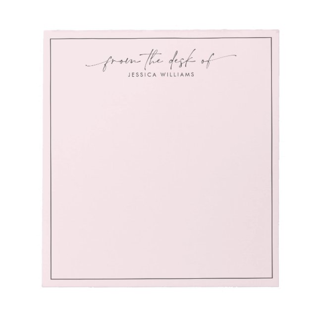 typographie moderne, rose du bureau de bloc-notes (Devant)