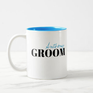 Typographie moderne Simple Groom Mug personnalisé