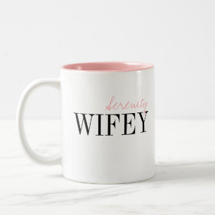 Typographie moderne Simple Personnalisé Wifey mug