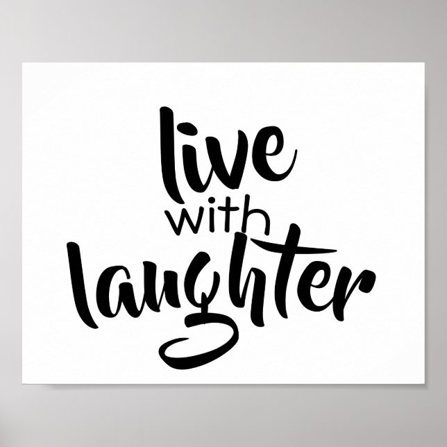 typographie mot art poster noir et blanc (Devant)