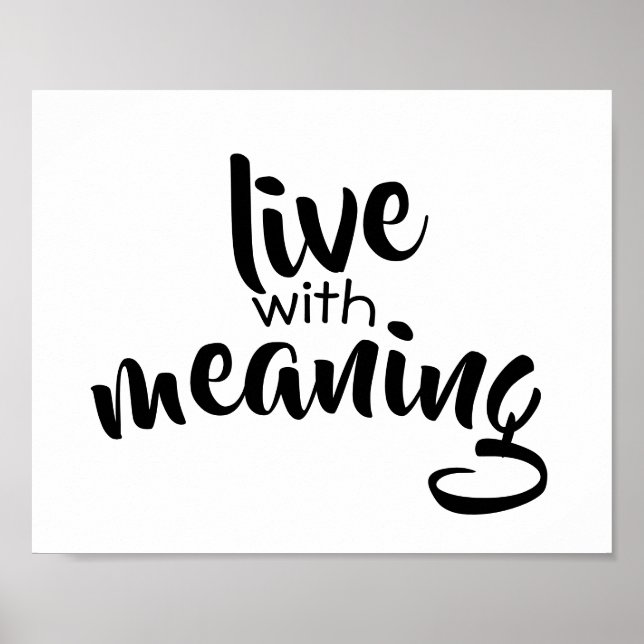 typographie mot art poster noir et blanc (Devant)