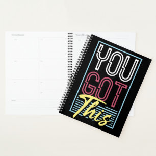 Typographie Motivationnelle Rétro Néon "Vous Y Arr