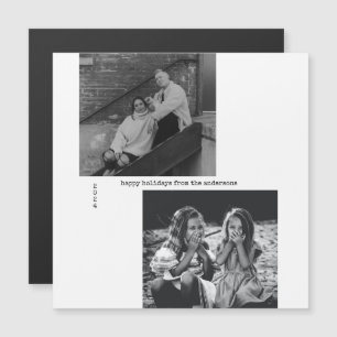 Typographie noir blanc minimaliste Noël photo 