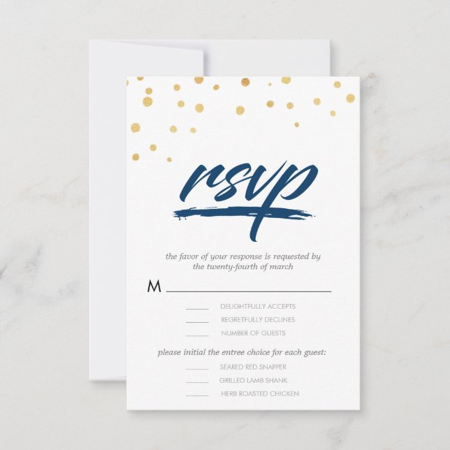 Typographie "Nous faisons" Cartes RSVP \ MARIAGE (Devant)