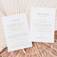 Typographie Or Chic Bienvenue Lettre & Itinéraire